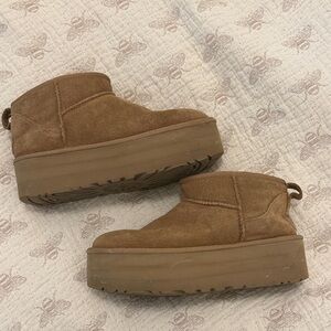 UGG Brown Suede Platform Boots